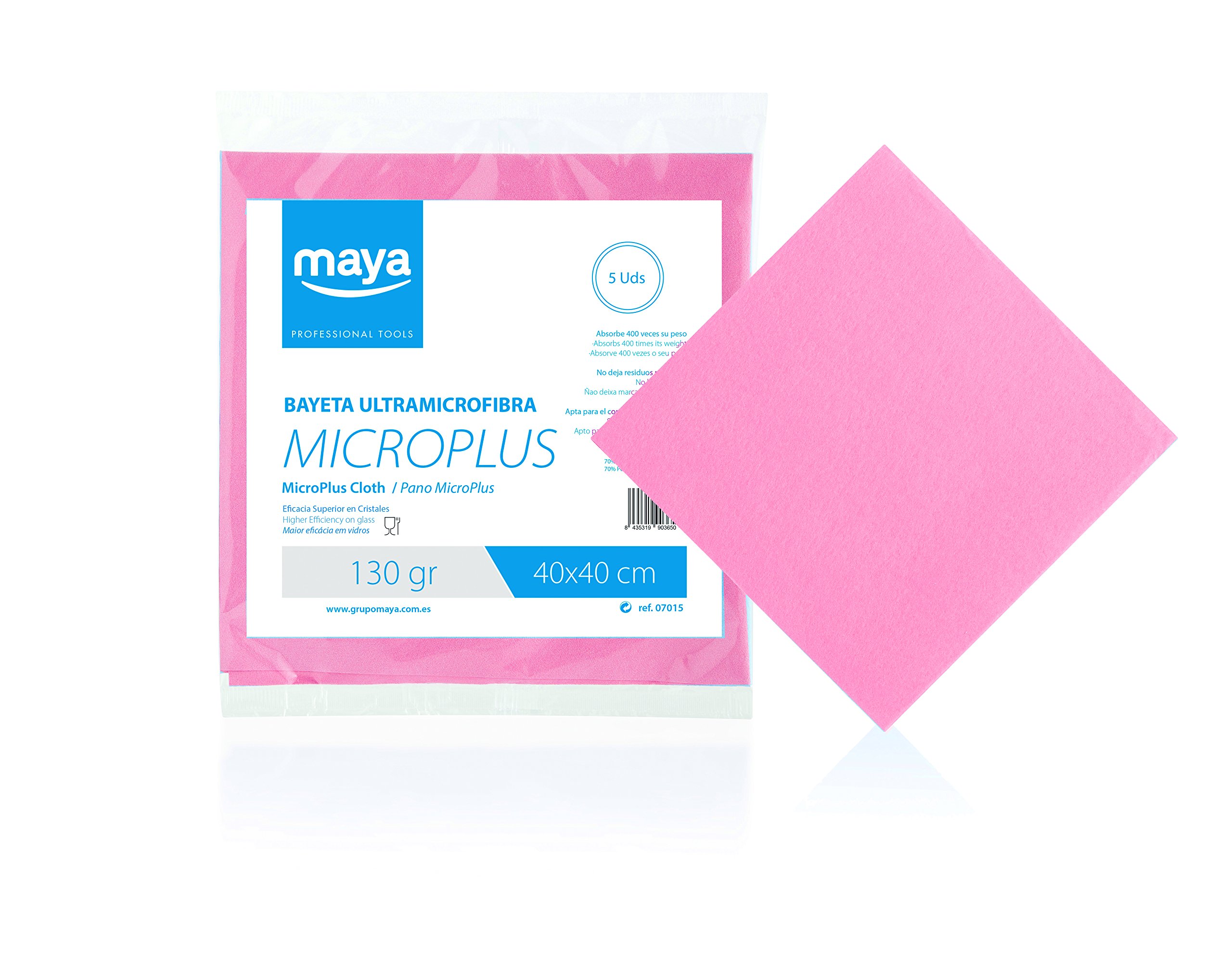 Maya Professional Tools 07015-R Glass Cleaning Cloth (Pack of 5)