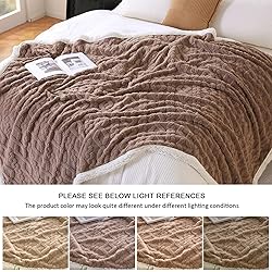 PU MEI Sherpa Throw Blanket for Couch Sofa
