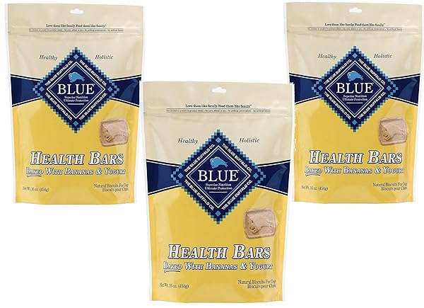 BLUE BUFFALO HEALTH BARS FOR DOGS, BANANA YOGURT, 16-OUNCE BAGS