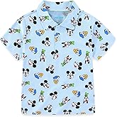 Disney Mickey Mouse Toy Story Cars Boys Short Sleeve Polo Shirt for Toddler and Big Kids