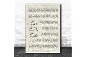 THE CARD ZOO Cat's in The Cradle Vintage Script Song Lyric Print