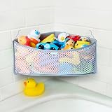 Munchkin High'n Dry Corner Bath Toy Organiser - Grey Storage Unit view 2