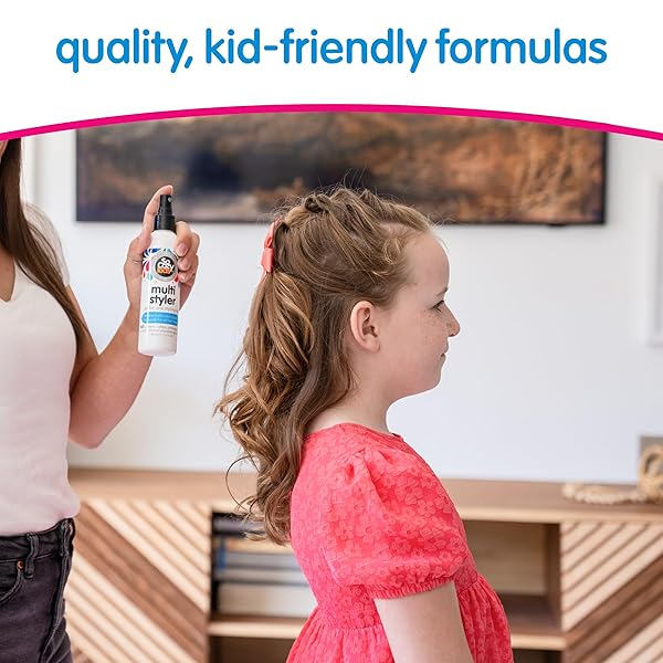 SOCOZY MULTI STYLER, STYLING HAIR SPRAY FOR KIDS, SAFE FOR EVERYDAY USE (5.2 FL OZ) HOLDS LIKE A LIGHT GEL, GENTLE FORMULA WITH QUINOA, VITAMIN B5 & ALOE, NO PARABENS, SULFATES OR SYNTHETIC COLORS