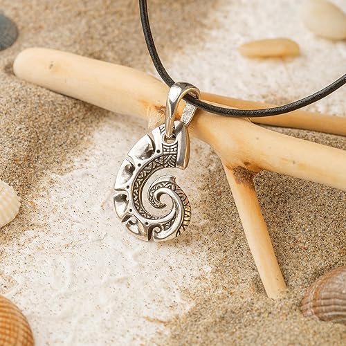 Hei Matau Necklace Maori Style Silver Pendant Hawaiian Fish
