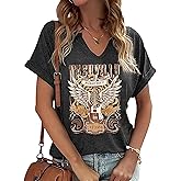 Rock Music Graphic Tank Top for Women Casual Vintage Rock and Roll Shirts Summer Country Concert Tee Tshirts