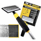 FINXCEL HVAC Coil Cleaner Brush for AC Evaporator &amp; Condenser Coil Cleaning | Deep Cleaning for Packed Dust &amp; Lint &ndash; Fin-Safe Steel Pins, 20&deg; Angled Head &amp; Extendable Reach for Tight A-Coils