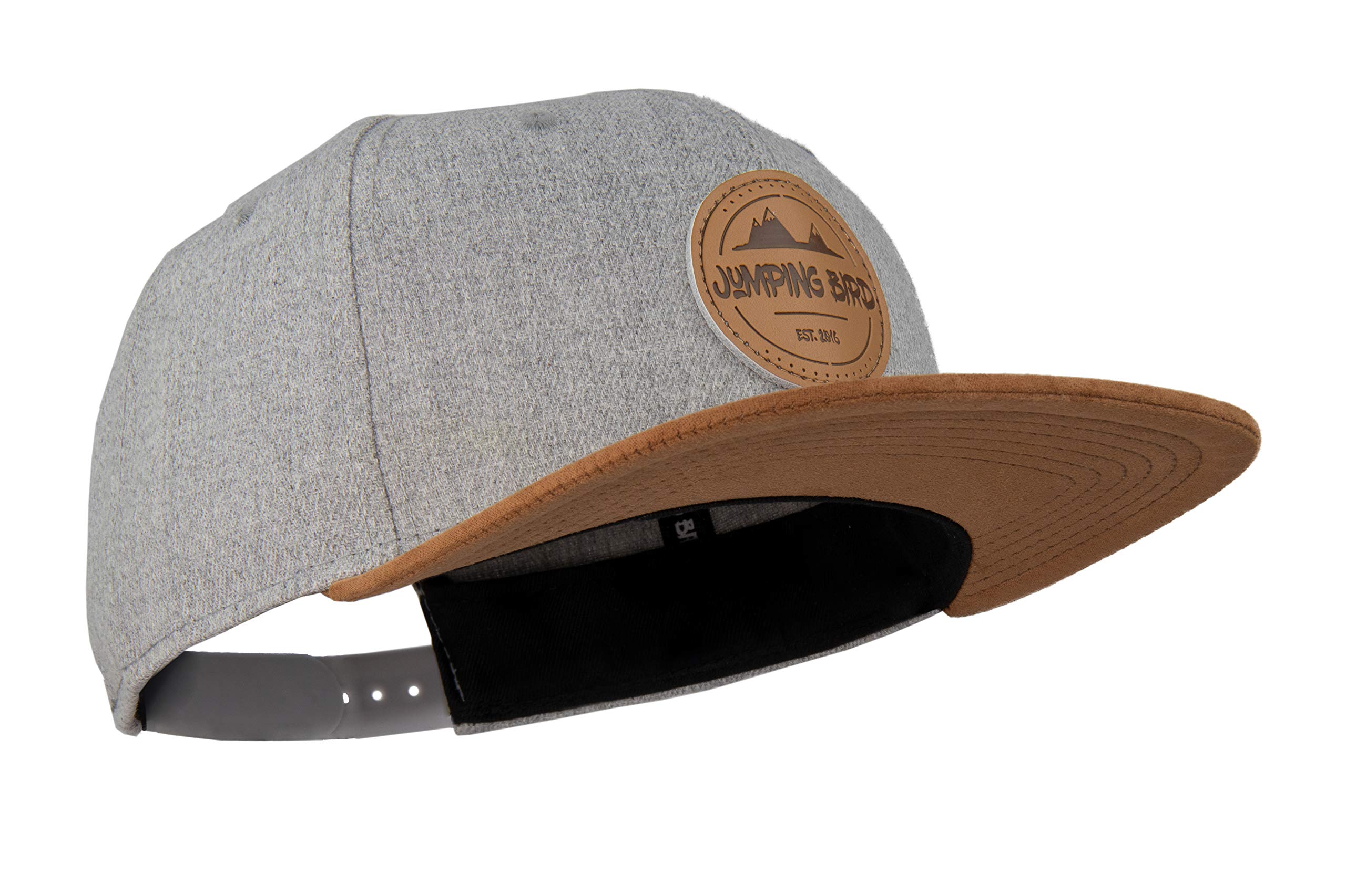 Jumping Bird Baseball Cap Herren Watzmann Hellgrau • Outdoor Snapback Cap für Wanderung & Alltag • Individuell verstellbar 54-62 cm • Kappe