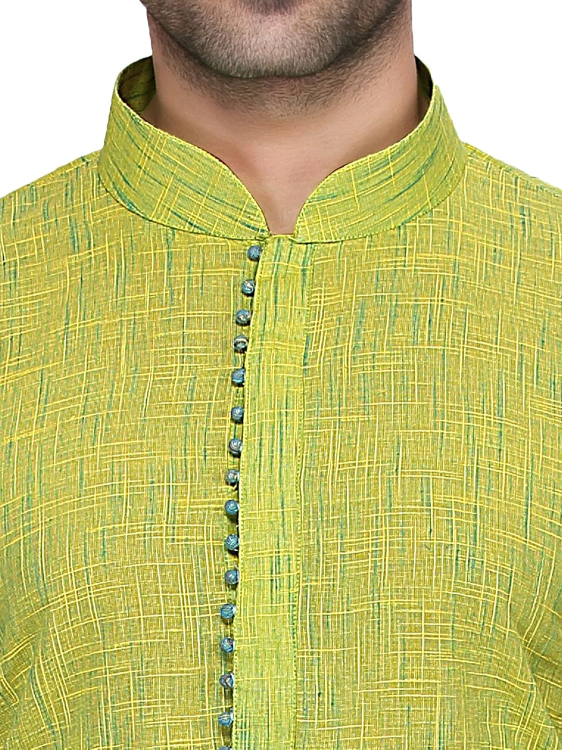 rg designers men's full sleeve kurta pyjama set avhandloomloops-green