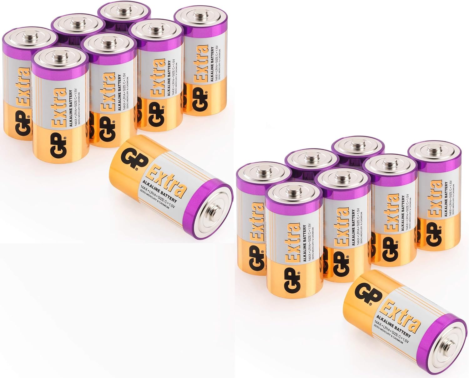 Size/Type C Batteries Pack of 16 LR14 batteries 1.5V by Amazon.co.uk