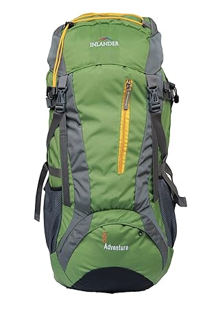 INLANDER 55L Green Rucksack Daypack Backpack Bag for Travel Hiking Trekking & Camping for Men & Women