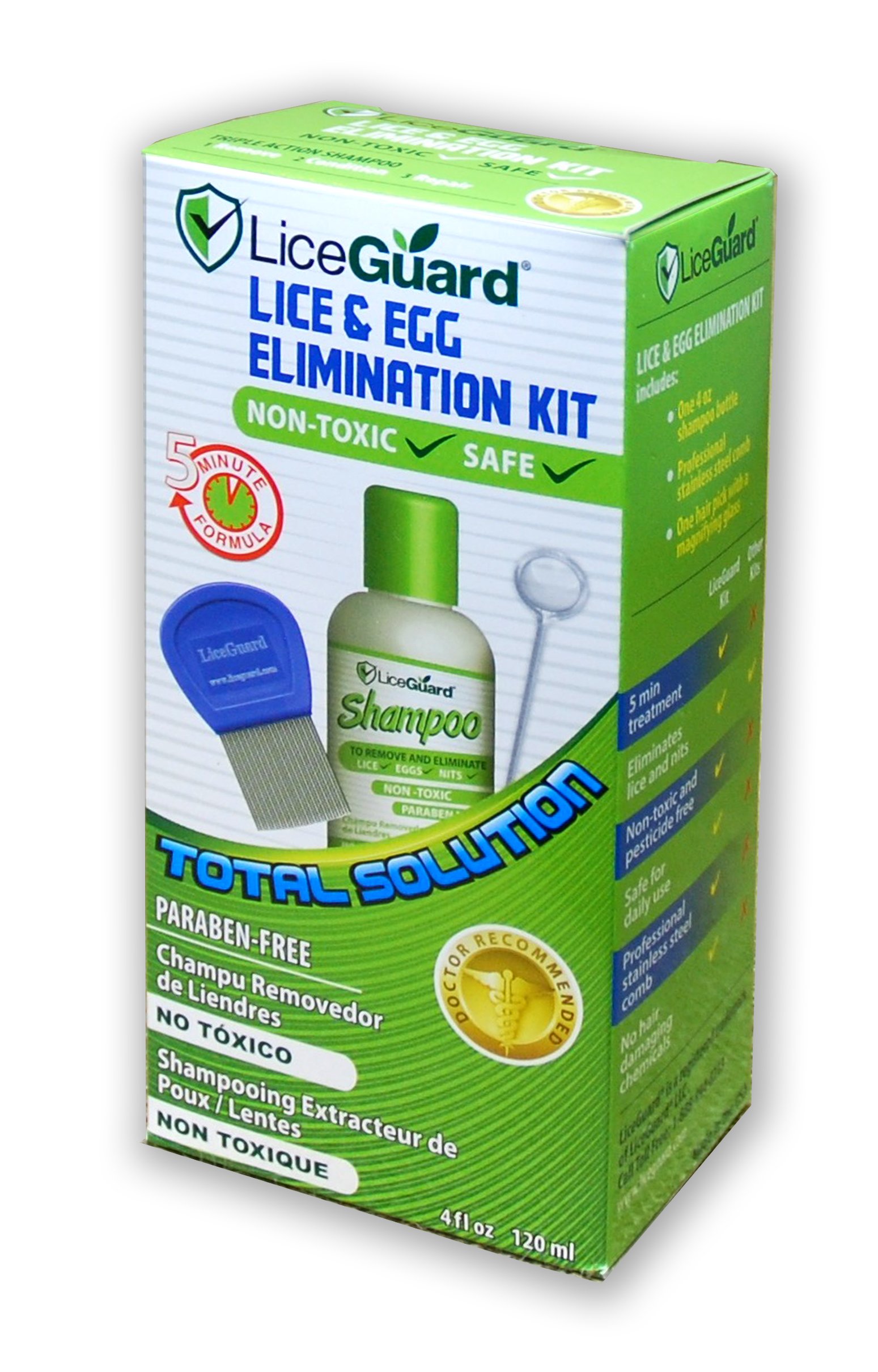 LiceGuard NonToxic & Effective Lice Treatment with Shmpoo, Comb, Spray