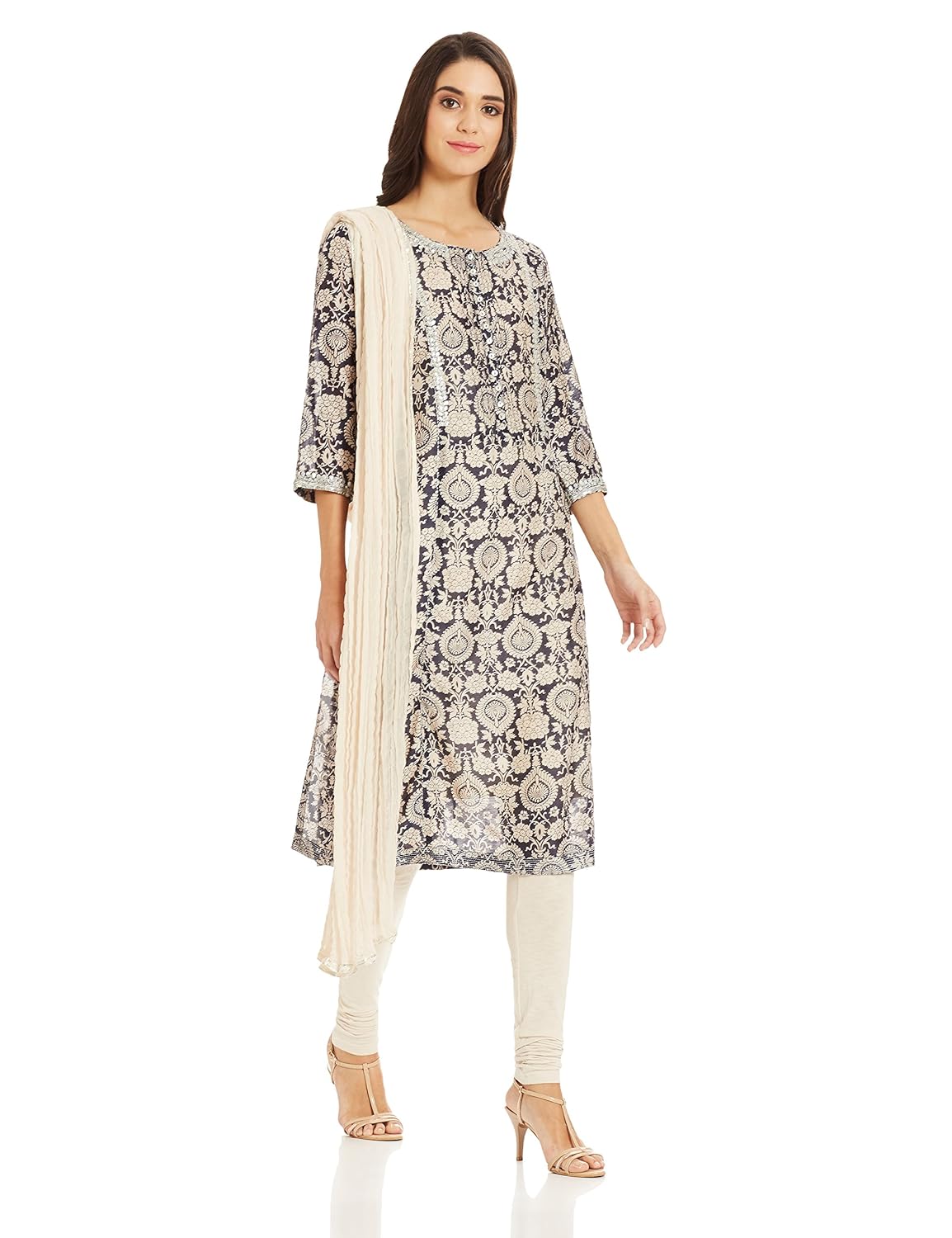 biba women's straight salwar suit