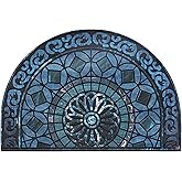 Door Mat Welcome Mat, Heavy Duty Outside Door Mat 23.6 x 35.4 Inch Round Front Door Rug Doormat for Entrance Home Non-Slip Ru