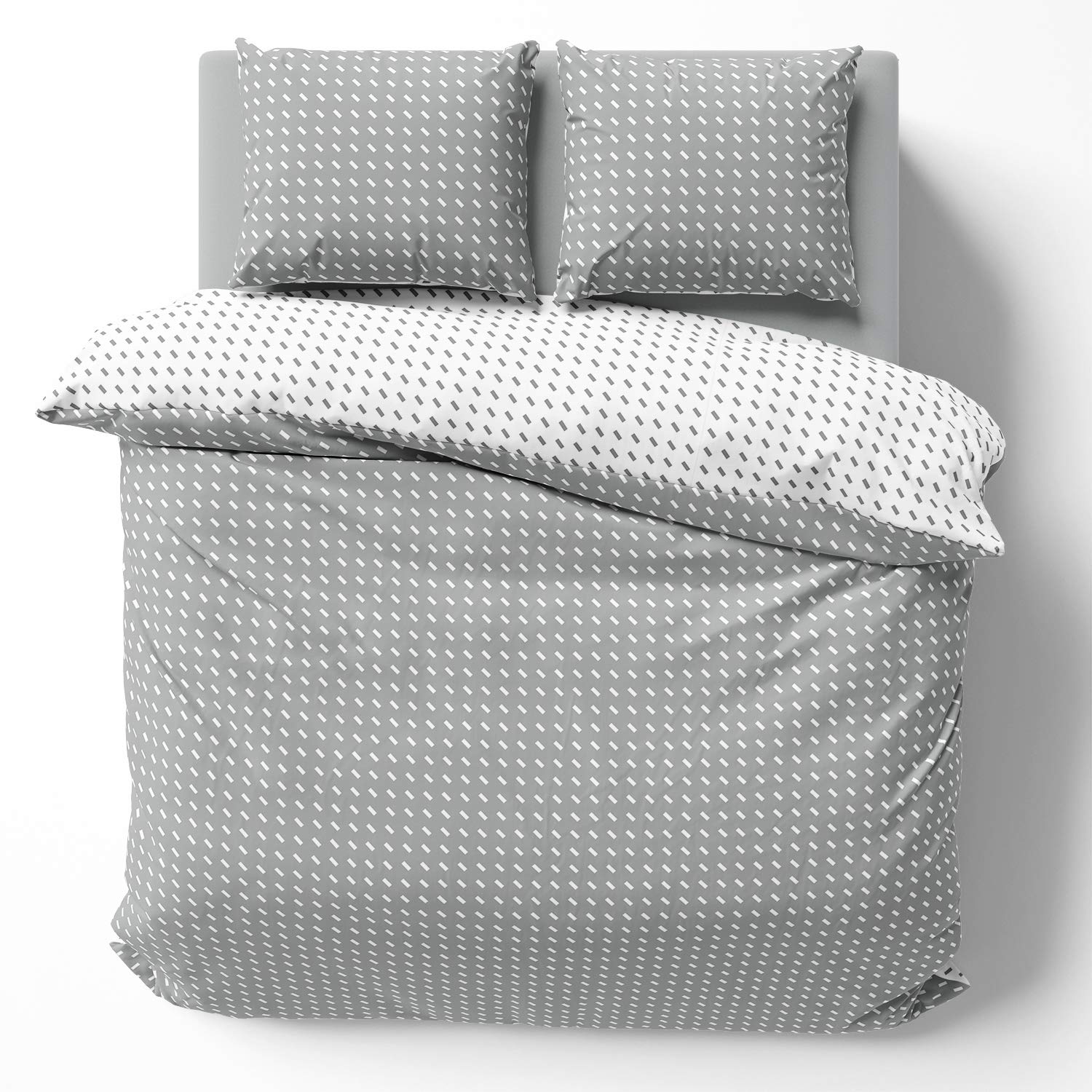 Alreya Raindrop Renforcé 100% Cotton Duvet Cover 200 x 200 cm with 2 Pillowcases 80 x 80 cm with Zip