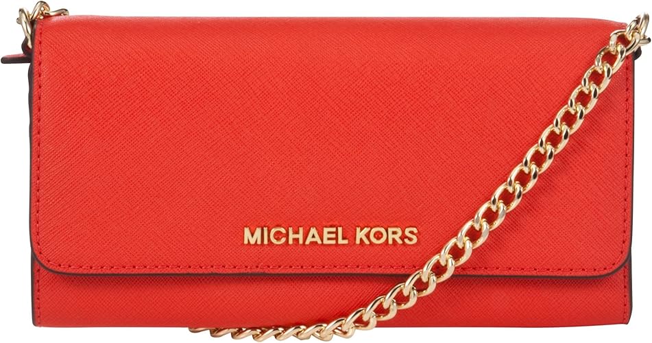 jet set travel saffiano leather smartphone crossbody