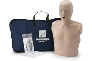PRESTAN PP-AM-100M-MS Professional Adult CPR Training Manikin with Feedback, Medium Skin, MCR Medical