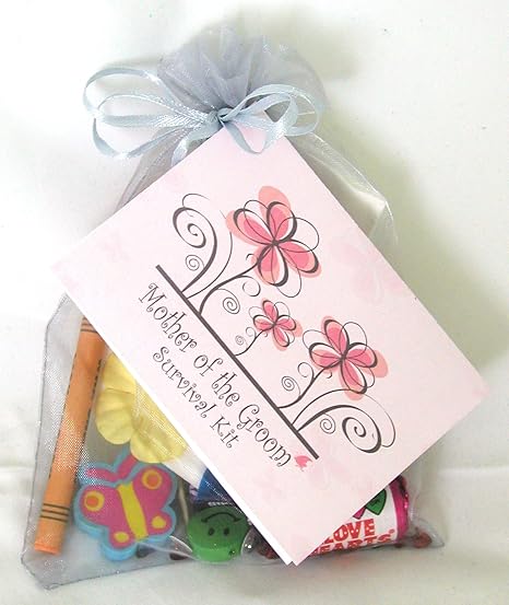 Personalised Madre Dello Sposo Kit Di Sopravvivenza Pensierino Card 23 Articoli Regalo Con Sentimental Humorous Significati Argento Amazon It Casa E Cucina
