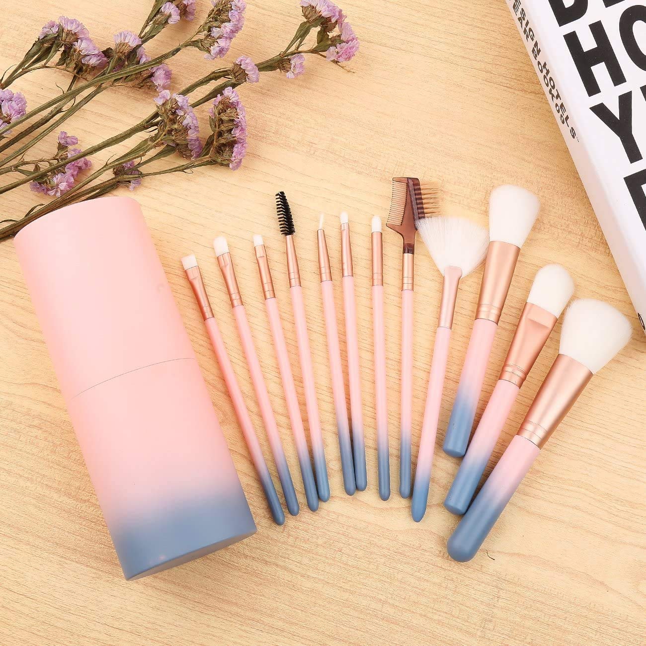 Makeup Brush Sets - 12 Pcs Makeup Brushes for Foundation Eyeshadow Eyebrow Eyeliner Blush Powder Concealer Contour: Beauty