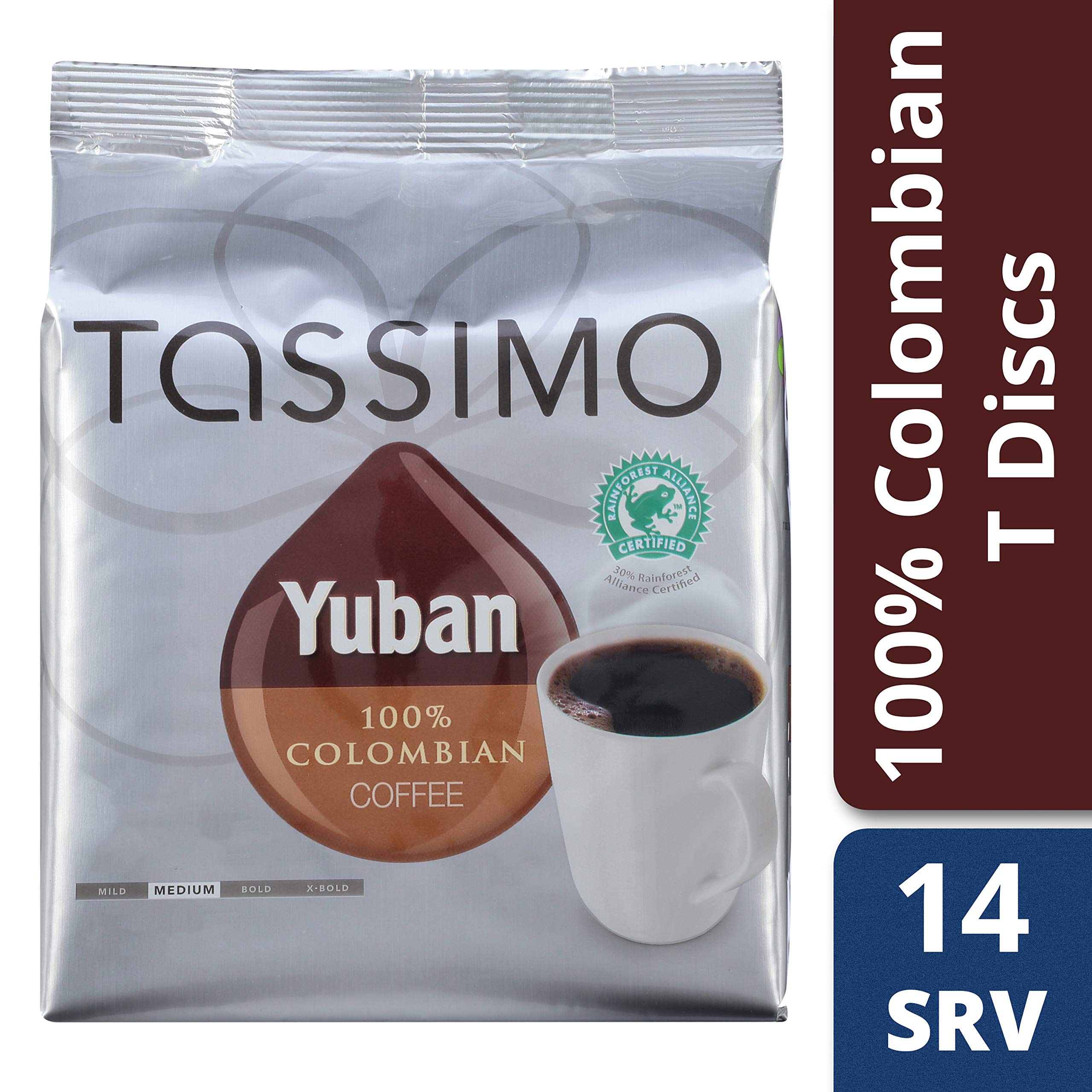 Yuban Colombian Coffee, Medium Roast, TDiscs for Tassimo Brewing