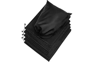 PALTERWEAR Drawstring Bag - Nylon Cinch and Ditty Stuff Pouch with Toggle (12 x 16-6 pack, Black)