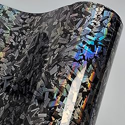 LZLRUN Forged Gloss Carbon Fiber Black Vinyl Wrap