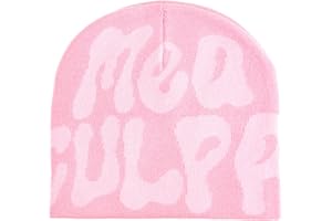 Cleveinuan TaowaveWomen Beanie Y2k Hat,MEA Culpa Graphic Beanies Designs,Winter Hat Knit Skull Cap