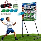 GOODLYSPORTS Kids Football &amp; Baseball Toss Game, 9 Hole Throwing Target | Football &amp; Baseball Gifts for Boys, Outdoor Toys for Kids 8-12, Family Backyard Lawn Beach Game, Carnival Party Birthday Gift