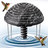 Hohean Water Agitator for Bird Bath, Battery Birdbath Water Circulator, Waterproof and Quiet, Energy Saving Bird Bathtub Mixer for Patio Garden Pond Decoration (Black Texture,1 Pack)