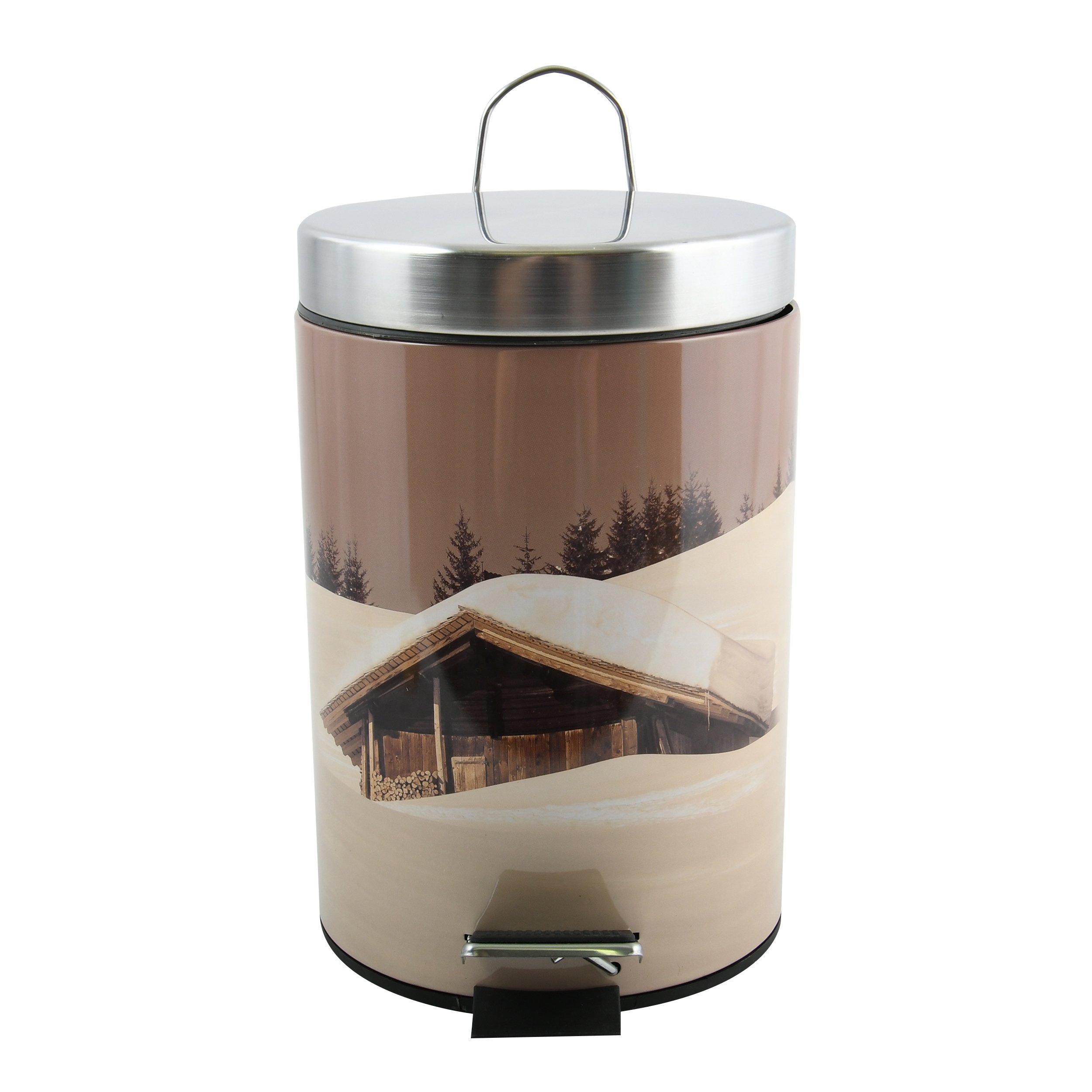 MSV Cottage Cosmetic Bin Pedal Bin - 3 Litre - with Removable Inner Bucket
