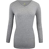 Natural Uniforms Women's Under Scrub Tee V-Neck Long Sleeve T-Shirt