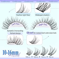 Goddvenus Wispy Lash Clusters 10-16mm Lashes