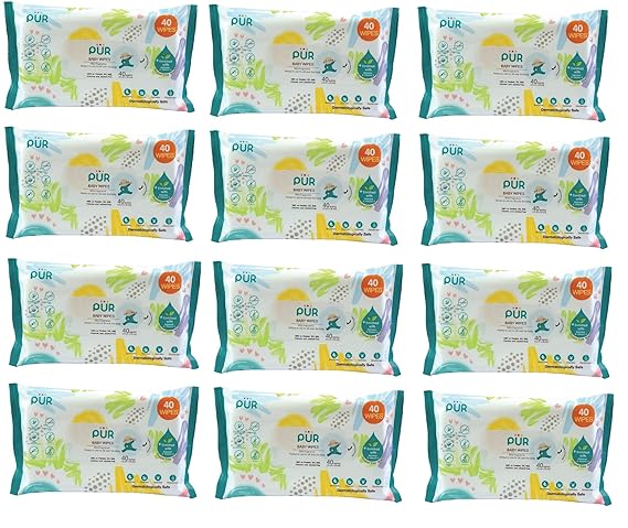 Pur Baby Wet Wipes (Pack of 12) (480 Wipes)