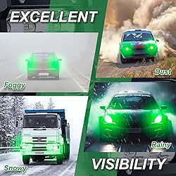 Tujoe 4 Pcs Green Driving Hunting Lights LED Spot