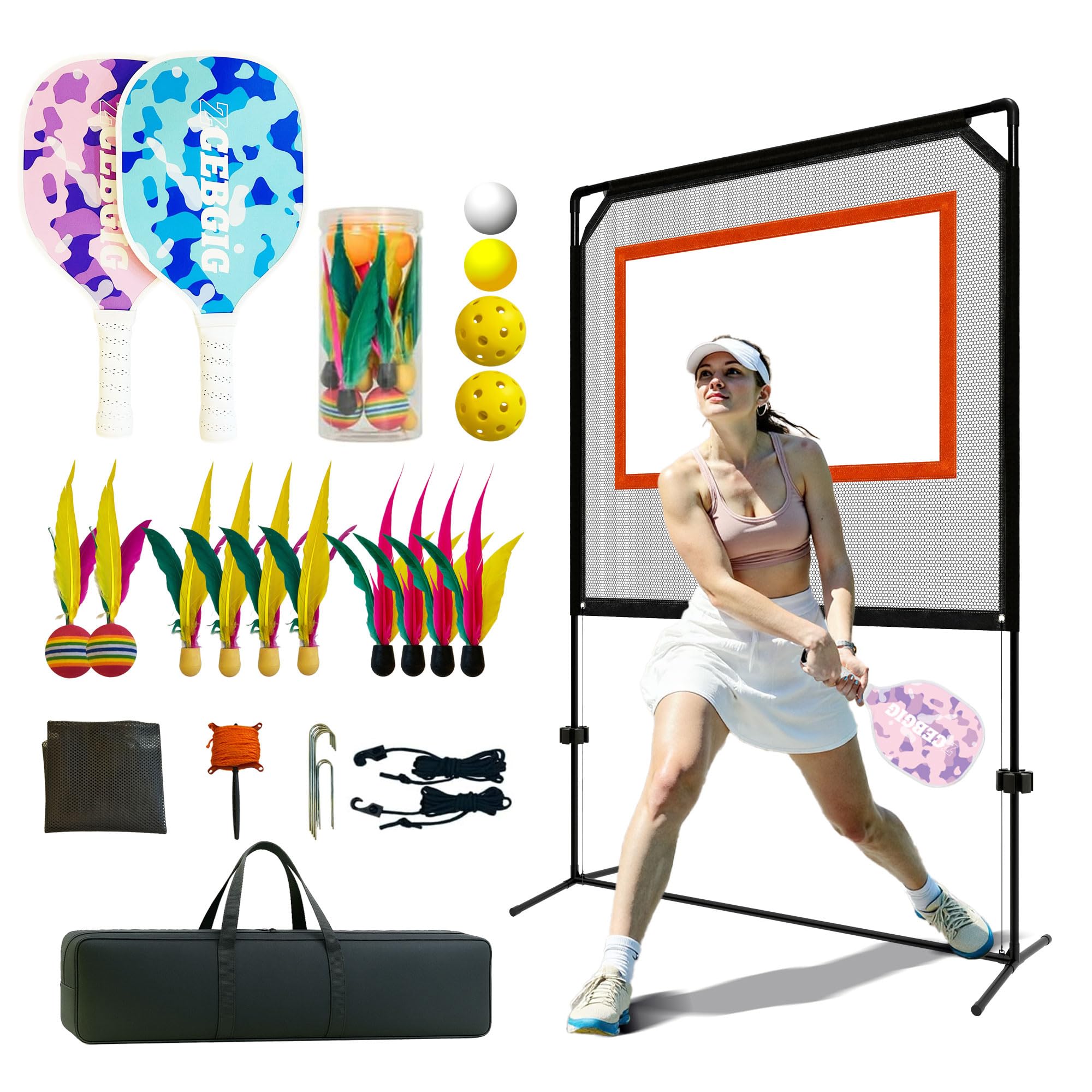 Photo 1 of ******SEE NOTES *********Indoor Paddle Game with Net,All-in-1 Set for Master Pickleball Practice Board, Backyard Pickleball Equipment,Similar to Badminton, Pingpong, and Jianzi