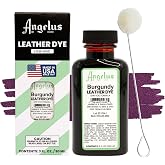 Angelus Leather Dye - Flexible Leather Dye for Shoes, Boots, Bags, Crafts, Furniture, &amp; More 3oz, Dauber Included (Burgundy)