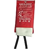 Tonyko Fiberglass Fire Blanket for Emergency Surival, Flame Retardant Protection and Heat Insulation with Various Sizes