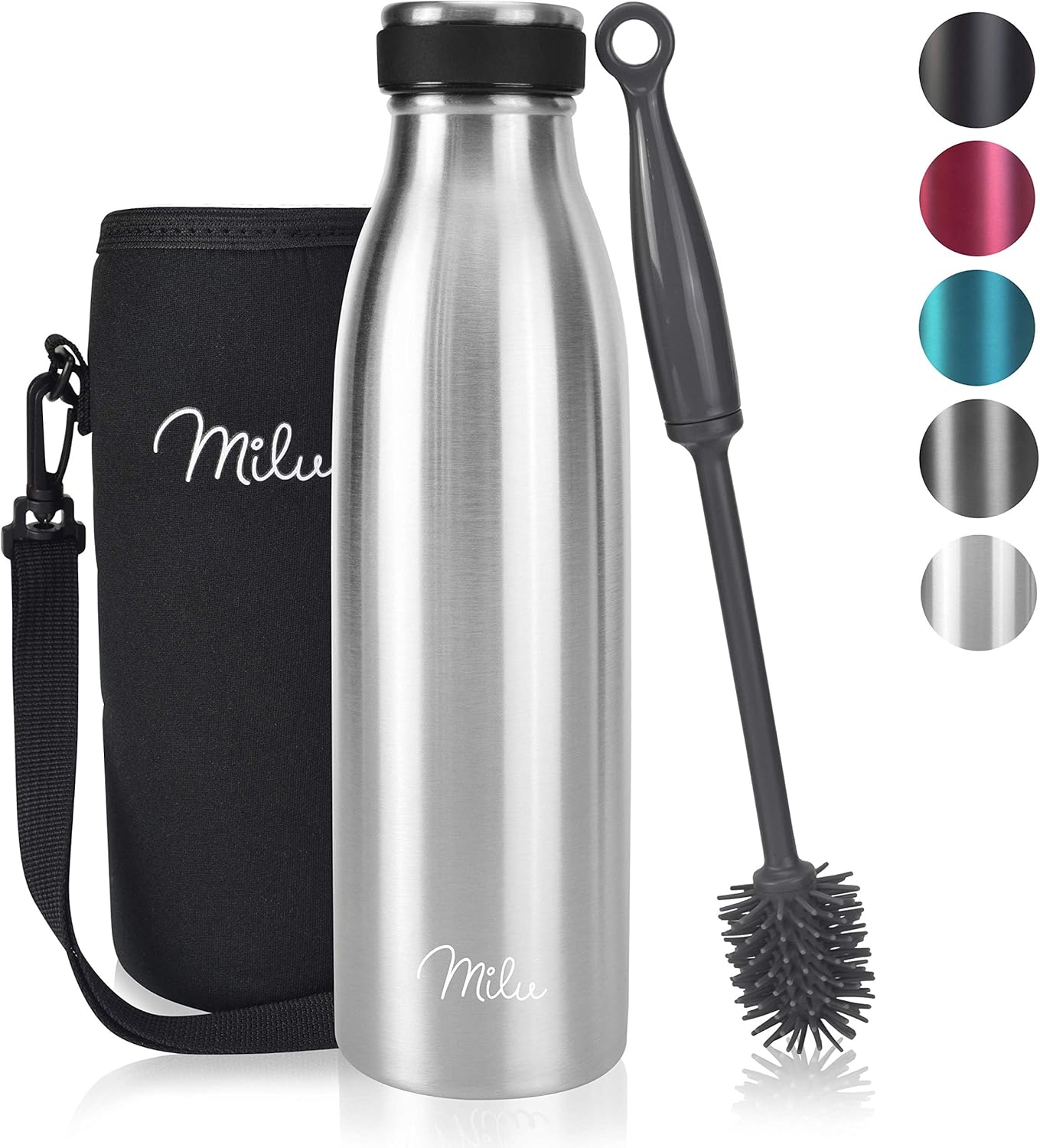 Milu Stainless Steel Vacuum Insulated Water Bottle 500ml, 750ml, 1l