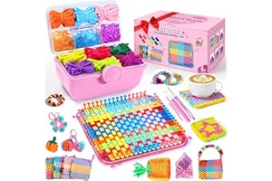 478 Pcs Weaving Loom Kit with Portable Case, Perfect for Making Handbags, Potholder Maker, Bracelet for DIY Crafters & Makers