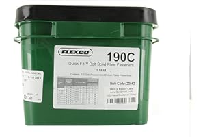 BELTSMART Genuine Flexco 190C Pail of 100 Sets Style 190 Quick Fit Bolt Solid Plate Fasteners with Bonus Installation Nails and Assembly Instruction Video Link (Item Code 20013)