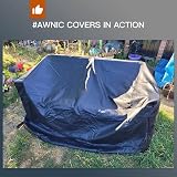 AWNIC 2 Seater Outdoor Sofa Cover 420D Waterproof 160x85x61/71cm view 7