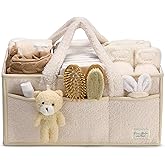 PeraBella Baby Diaper Caddy Organizer, Baby Organizers and Storage for Changing Table, Babies Shower Gift Basket for Boy &Gir