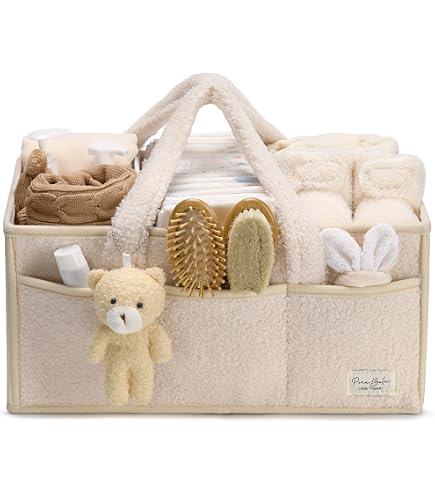 Panier Bébé Personnalisé Main - Avec Prénom Brodé, Corde Coton, Organisateur Couches Jouets - Cadeau Baby Shower, Baptême - 28x16 Cm