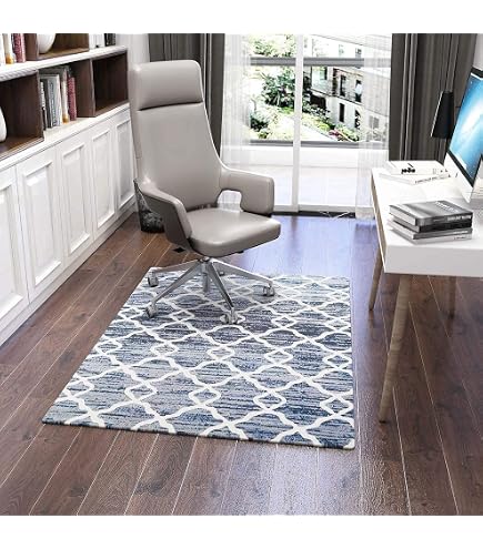 Icegrey Tapis De Chaise De Bureau 120x90cm Noir - Protecteur De Sol Antidérapant Lavable