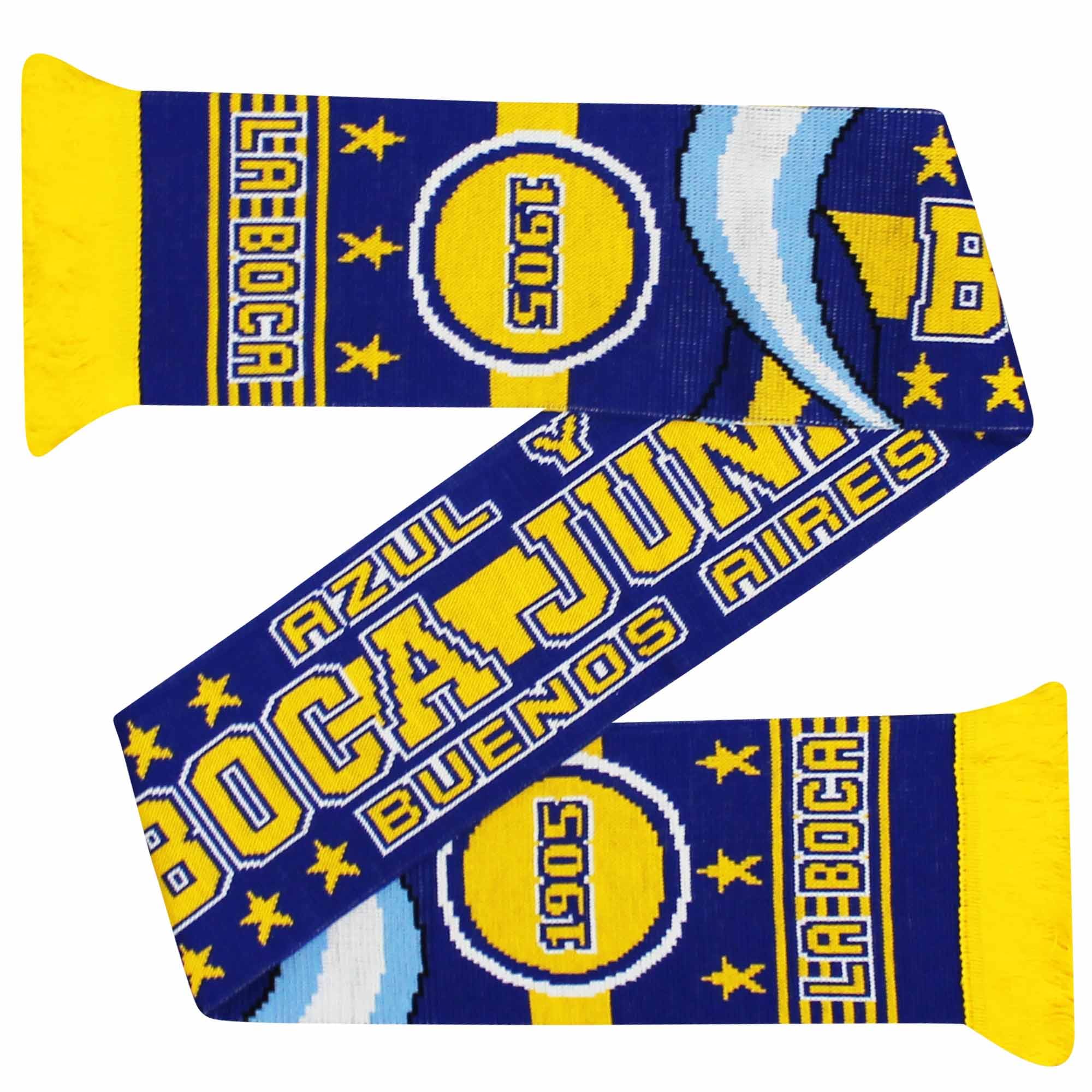 Official Boca Juniors CABJ Football Crest Scarf (100% Acrylic)