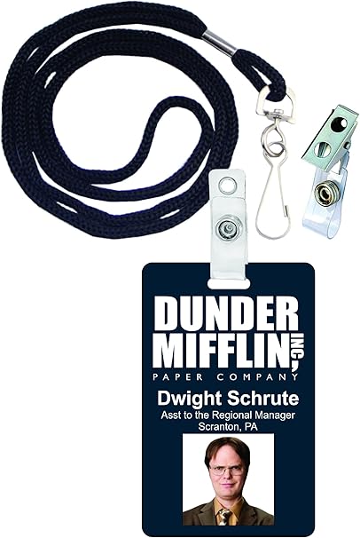 Dwight Schrute The Office Novelty ID Badge Film Prop for Costume and ...