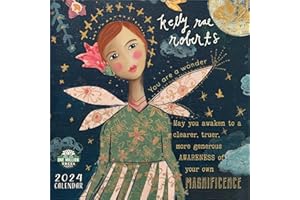 Kelly Rae Roberts 2024 Wall Calendar: You Are A Wonder | 12" x 24" Open | Amber Lotus Publishing