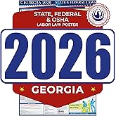 2026 Georgia State and Federal Labor Law Poster - OSHA Workplace Compliant - Mandatory Regulations Posting for Employees - All-In-One Required Compliance Posting 17" x 40" - Laminated (1 Pack)