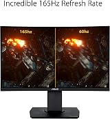 ASUS TUF Gaming VG24VQR 23.6 inch Curved Full HD 165Hz FreeSync Premium view 3