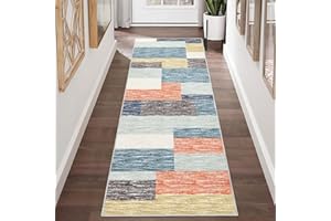 Garvee 2x6 Runner Rugs for Kitchen Floor Indoor Entryway Rug Modern Geometric Bathroom Runner Rug Washable Front Door Mat Sta