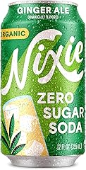 Nixie Organic Zero Sugar Soda, Ginger Ale, 0 Sugar, 0 Calories, Healthy Soda Pop, Non-GMO, Caffeine Free, 12oz Can (1 Count)